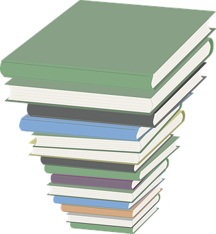 書本堆積圖案 壁紙