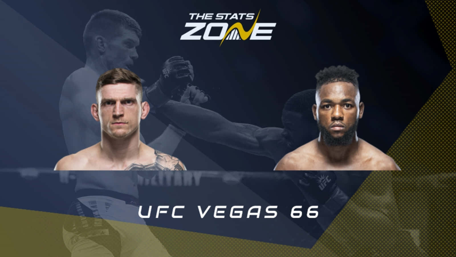 UFC Vegas 66宣傳圖中的兩名男性UFC拳手。