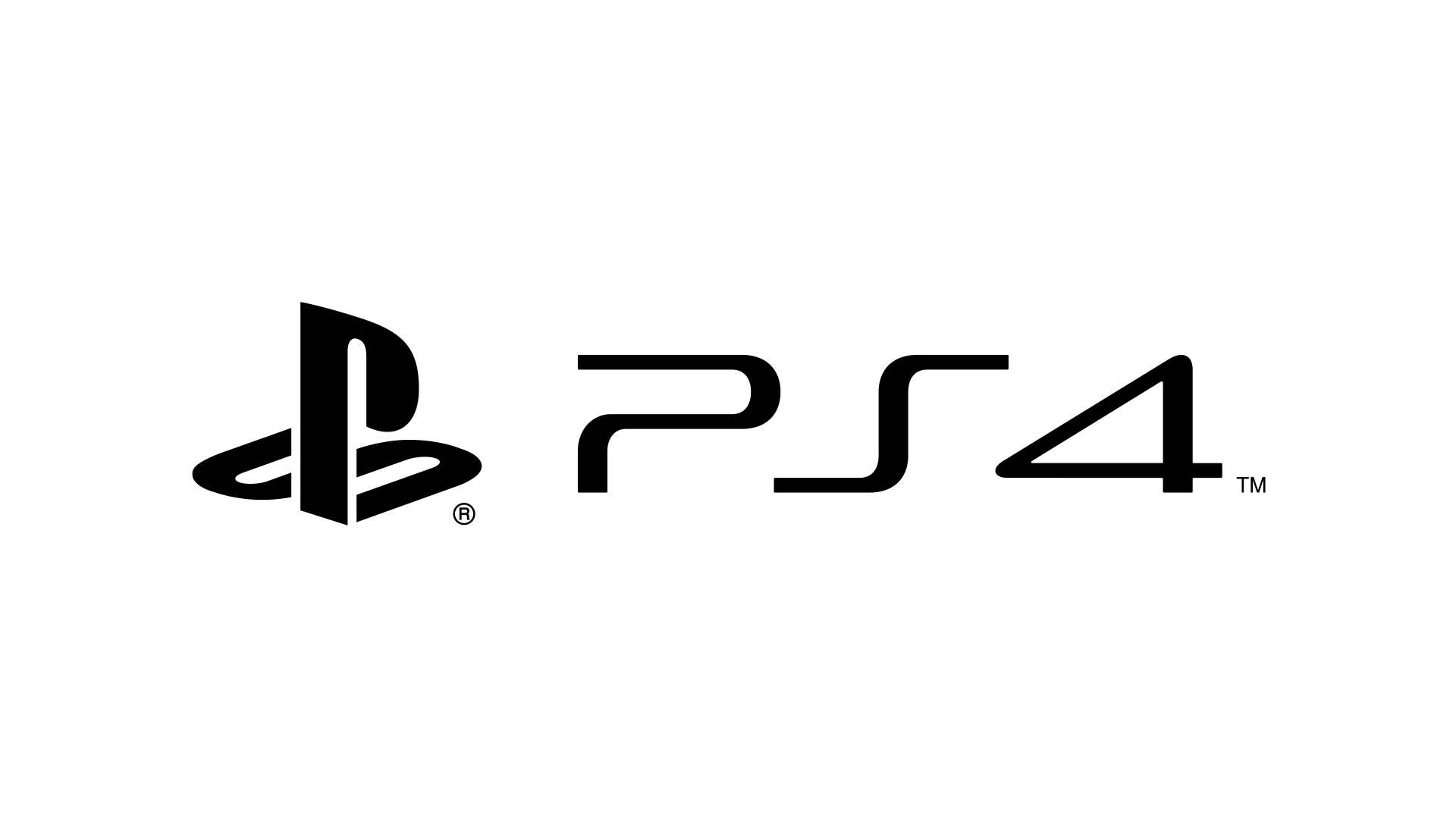 白色背景上的黑色PlayStation 4標誌