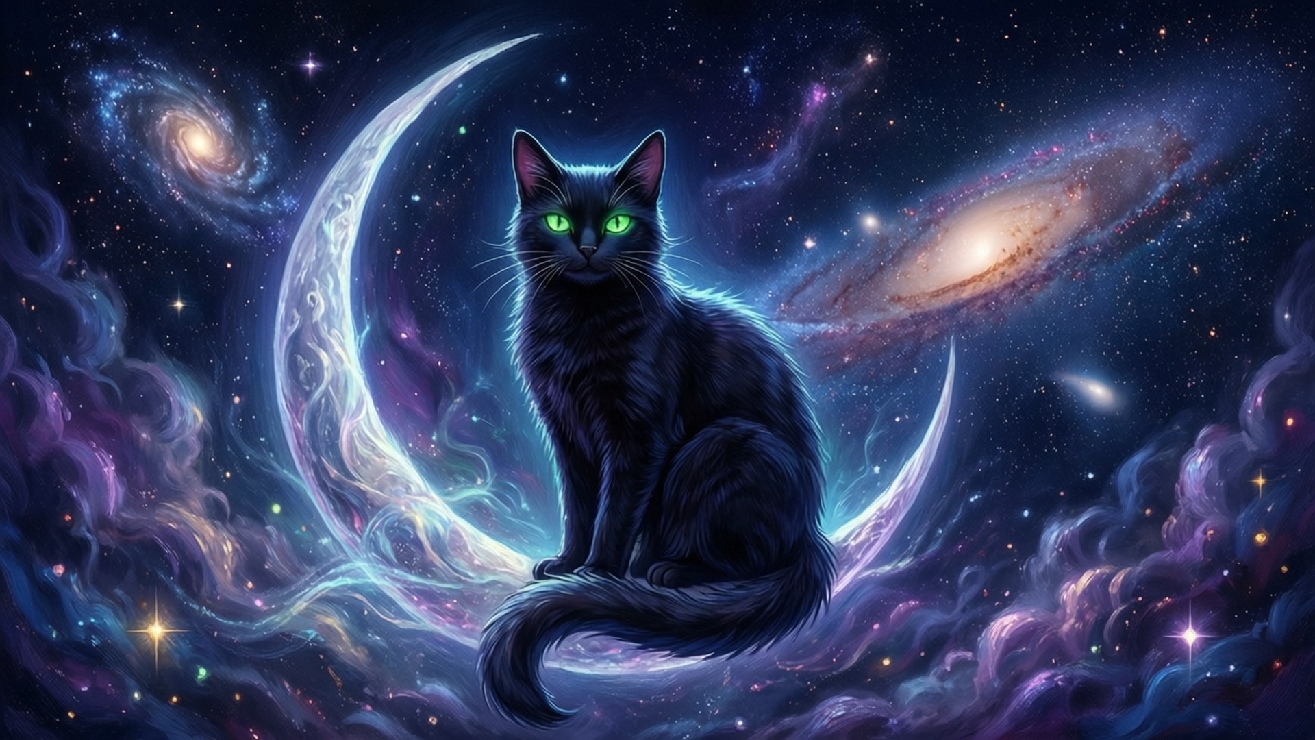 月光星貓 壁紙