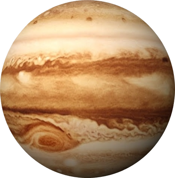 木星氣態巨行星太空 壁紙 — 木星的詳細視圖，展示其旋轉的棕色和米色大氣帶及大紅斑。