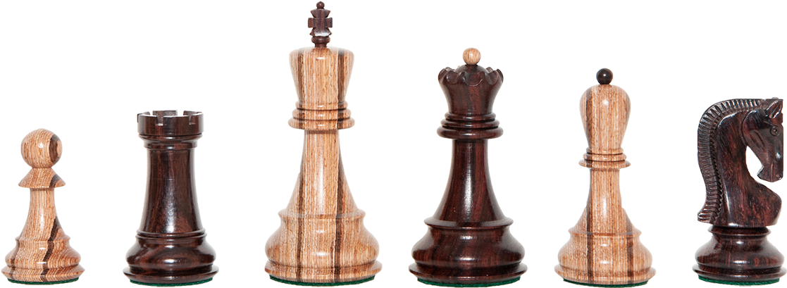 木製國際象棋棋子套裝 壁紙 — 六個木製國際象棋棋子，以淺色和深色交替排列，在黑色背景前站成一排。