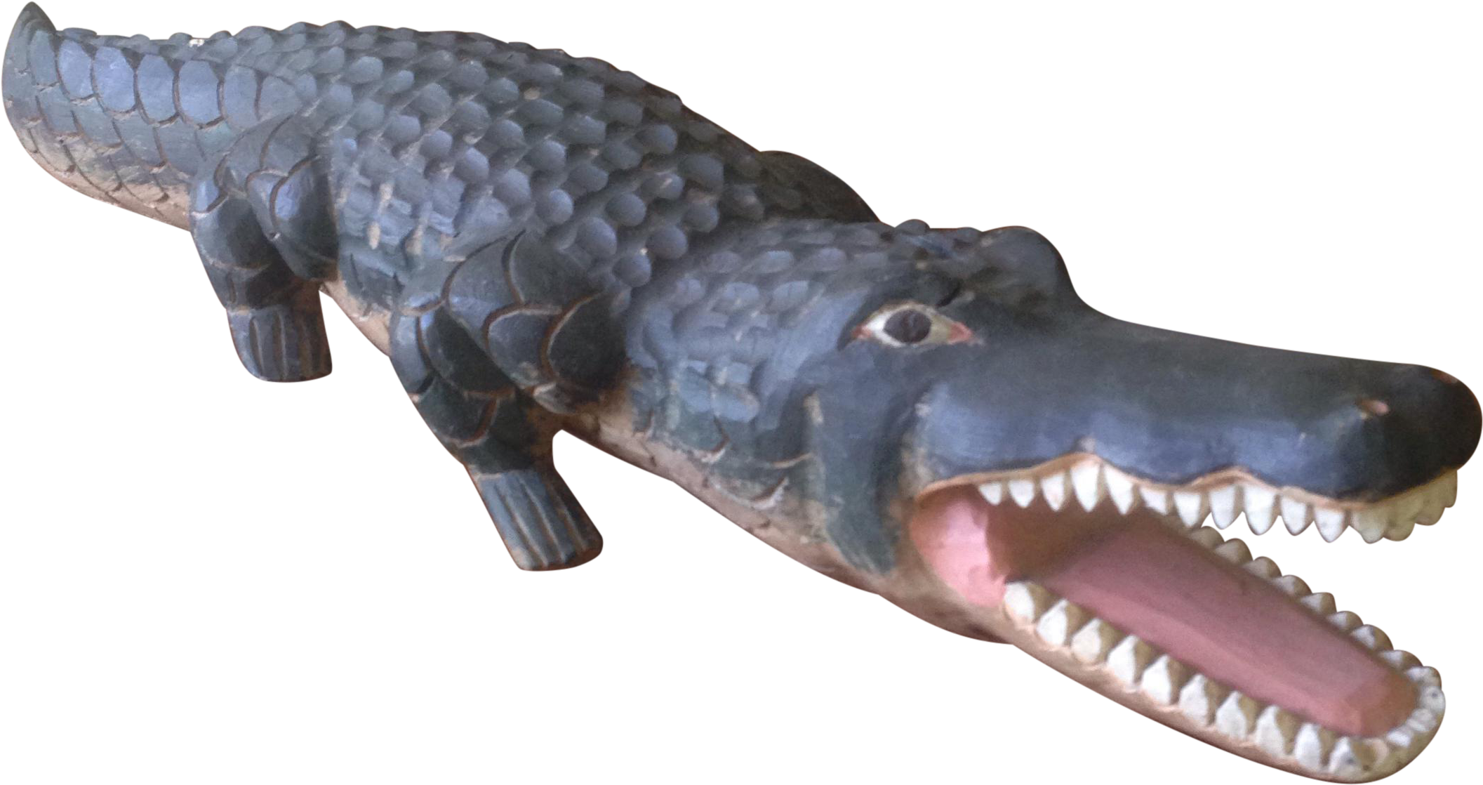木雕鱷魚雕塑 壁紙