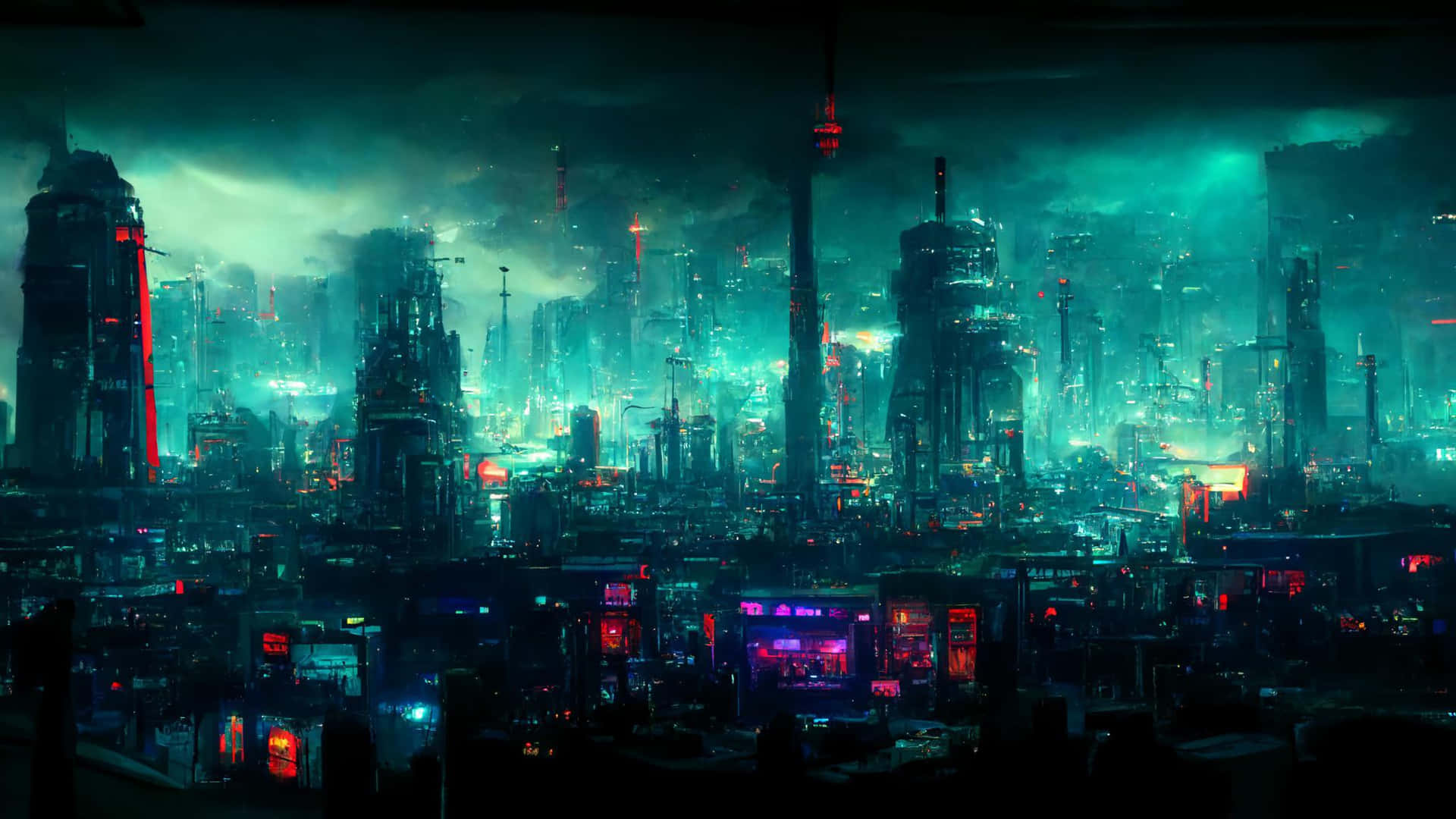 暗色城市背景