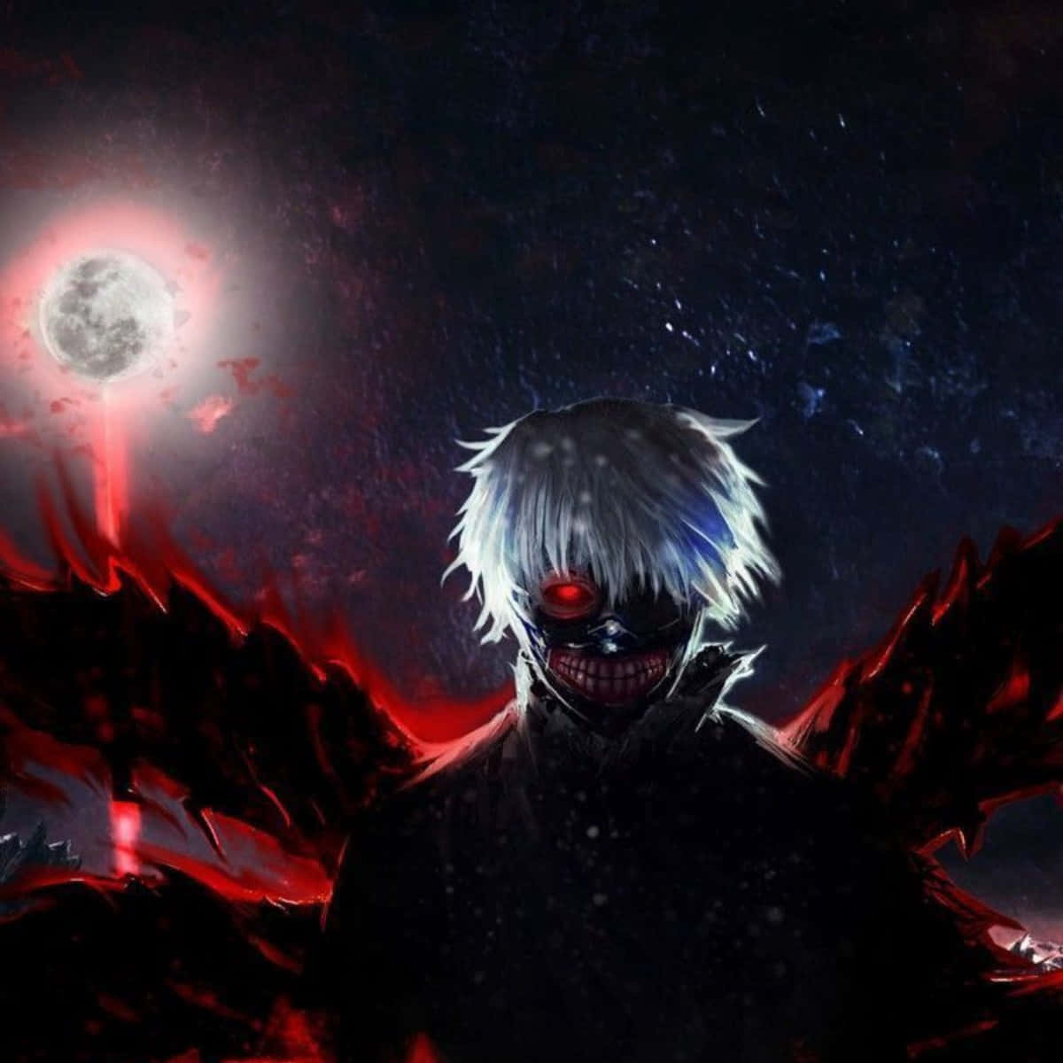 東京喰種 Kaneki Ken 全喰種 黑月背景頭像