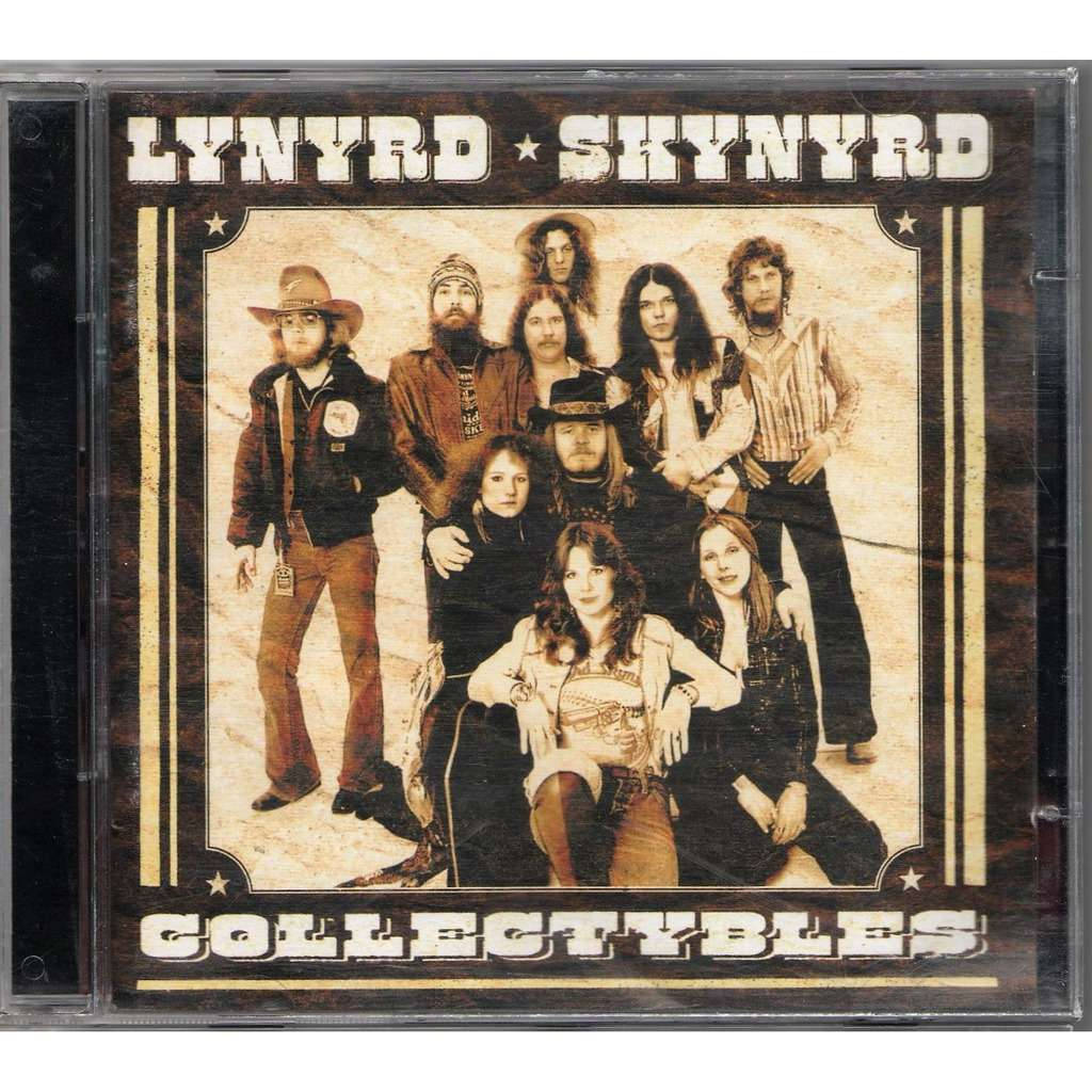 Lynyrd Skynyrd 樂隊照片在專輯封面上，帶有復古棕褐色調和星形邊框。