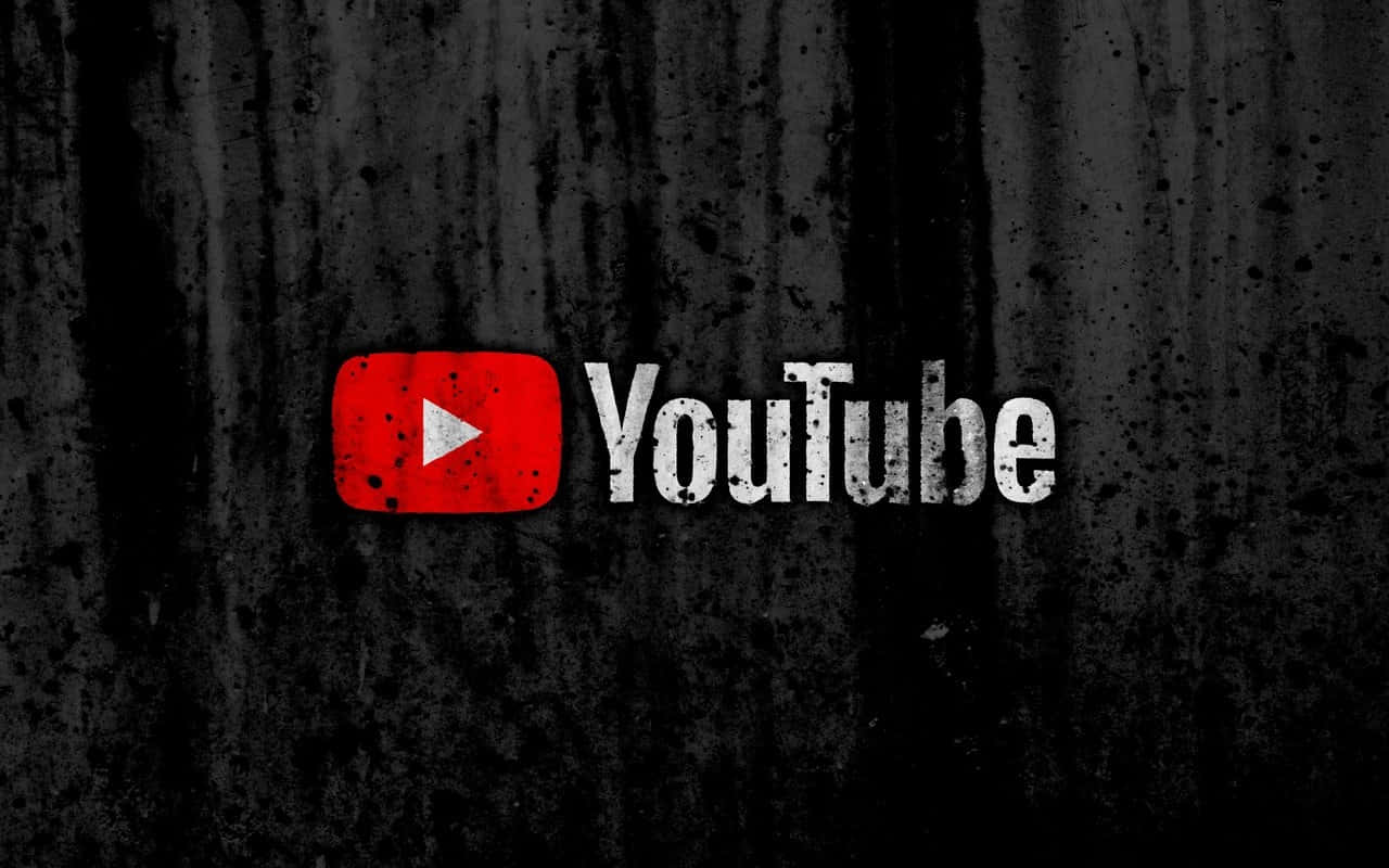 深色紋理背景上帶有飛濺效果的 YouTube 標誌。
