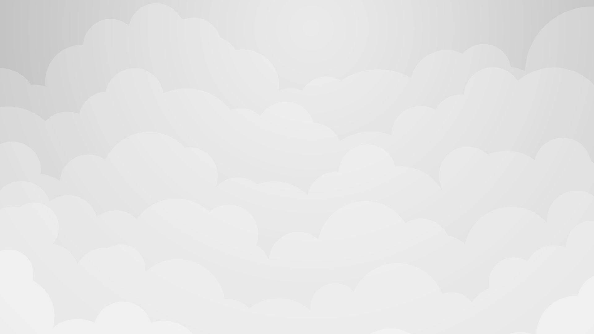 Clouds Aesthetics 桌布 壁紙 — 柔和分層的雲朵以柔和的灰色調營造出平靜簡約的天空背景。