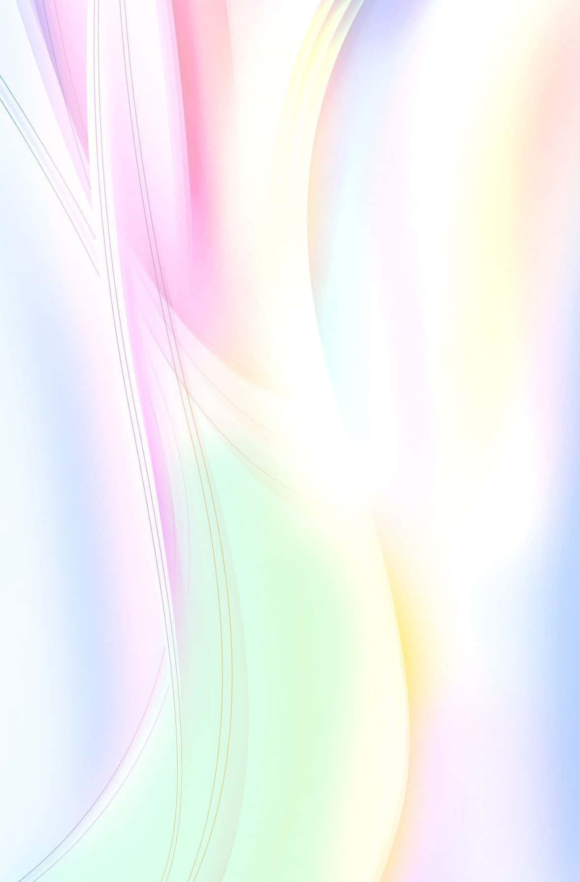 Pastel Phone 桌布 壁紙 — 柔和嘅粉彩漸變色喺柔和曲線中流動，營造出夢幻空靈嘅抽象背景。