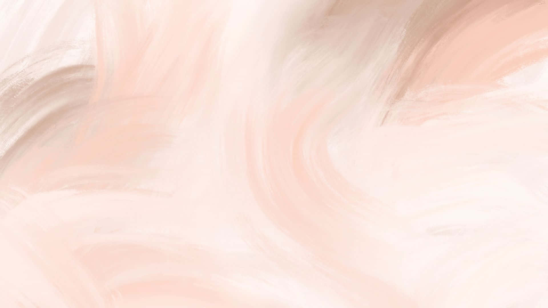 Pink Abstract 桌布 壁紙 — 柔和嘅胭脂色同奶油色筆觸喺一個夢幻、空靈感覺嘅溫柔抽象構圖中旋轉。
