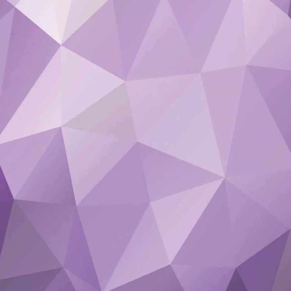 Minimalist Geometric 桌布 壁紙 — 柔和嘅薰衣草色同白色三角形切面嘅舒緩抽象圖案，創造出現代幾何牆紙。