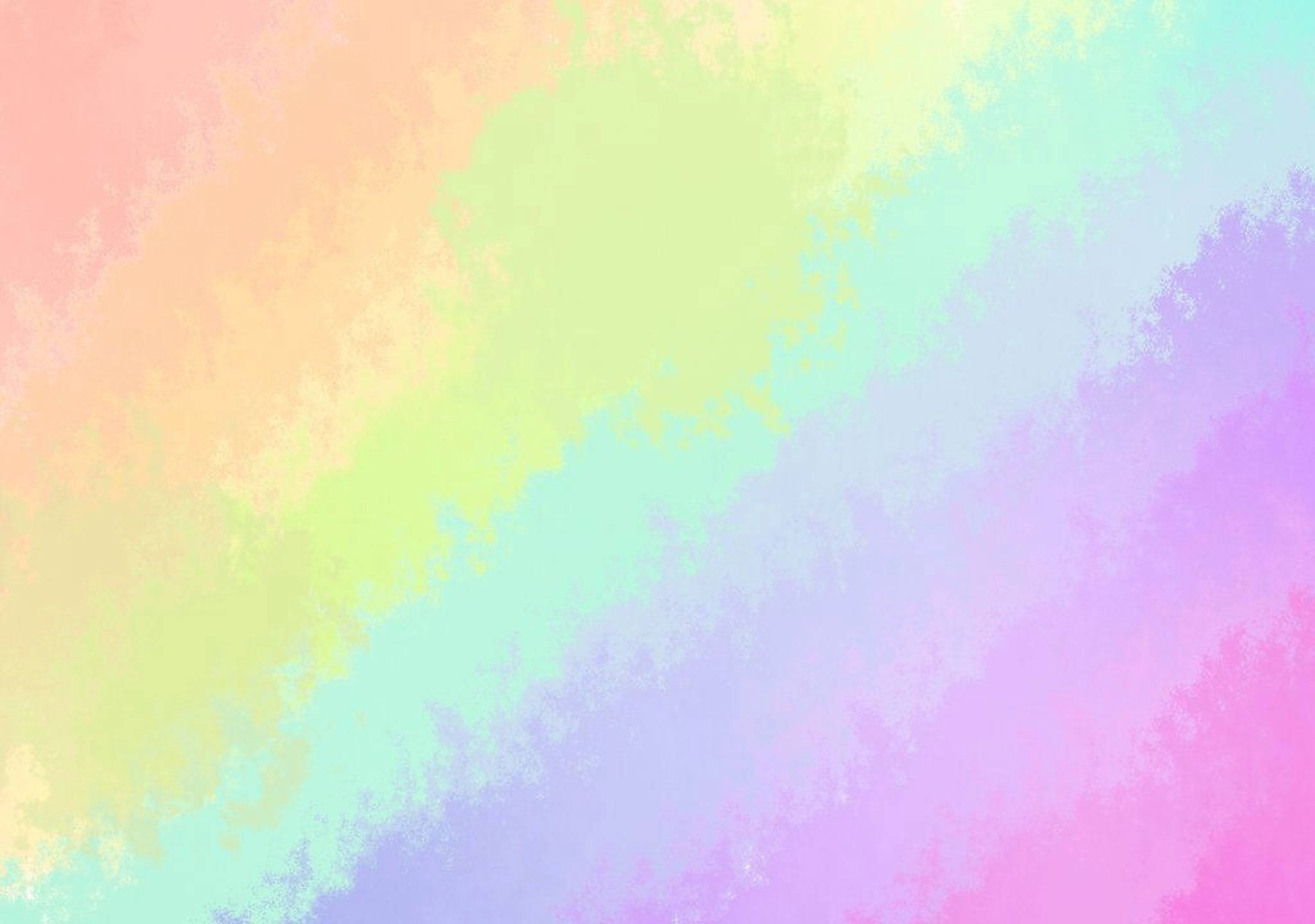柔和彩虹斜紋無縫背景 壁紙 — 柔和嘅粉彩顏色喺畫布上融合成夢幻嘅水彩漸變。