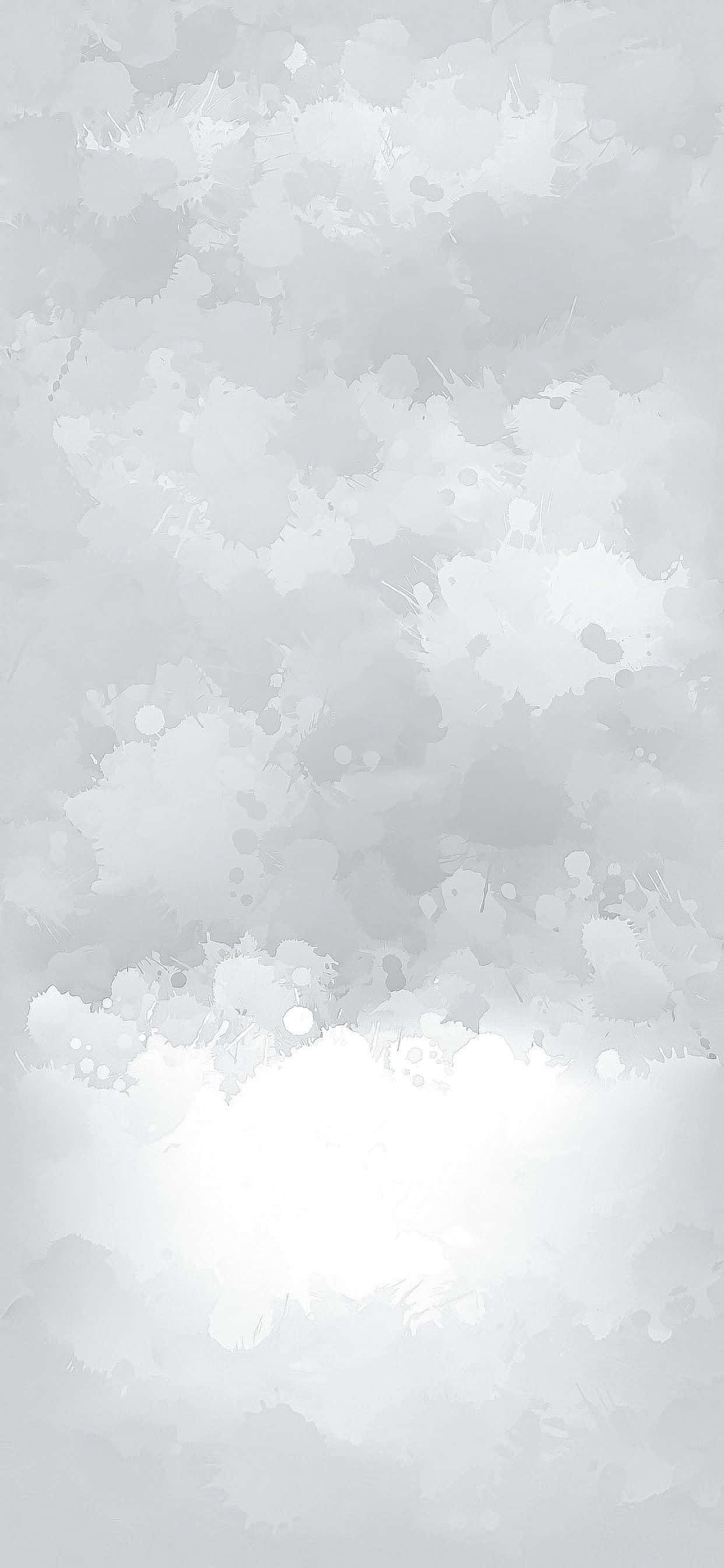 灰色美學 桌布 壁紙 — 柔和抽象牆紙，帶有層疊的灰色水彩潑濺效果，底部有明亮的白色光芒。