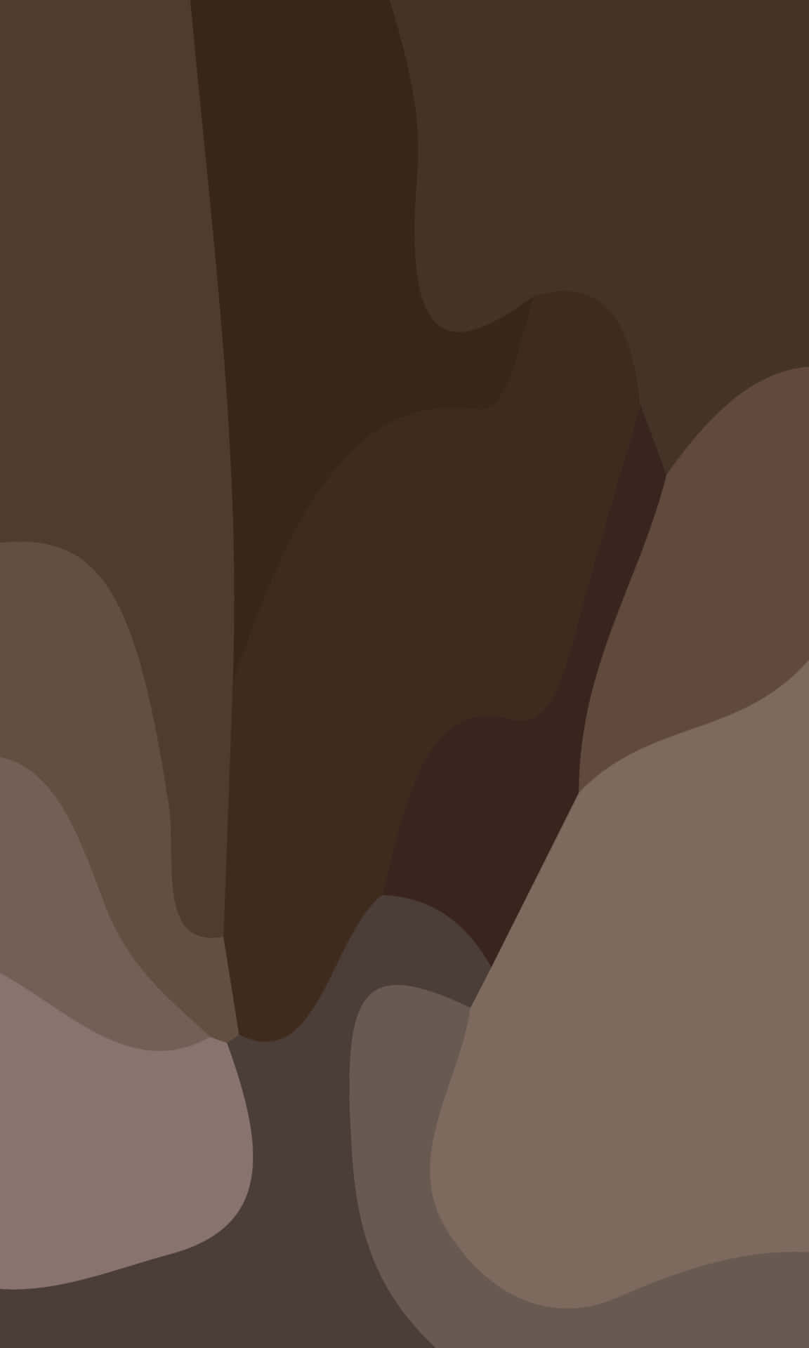 Brown Abstract 桌布 壁紙 — 柔和棕色調的抽象極簡構圖，搭配流動的有機形狀和細膩漸變。