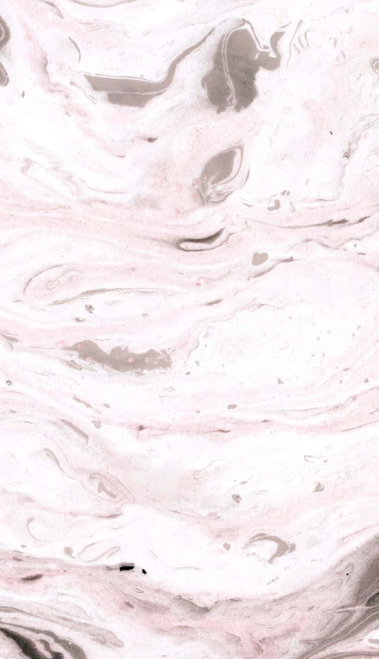 Marble Pink 桌布 壁紙 — 柔和的粉紅色和灰色漩渦像液體大理石一樣在夢幻般的抽象構圖中流動。