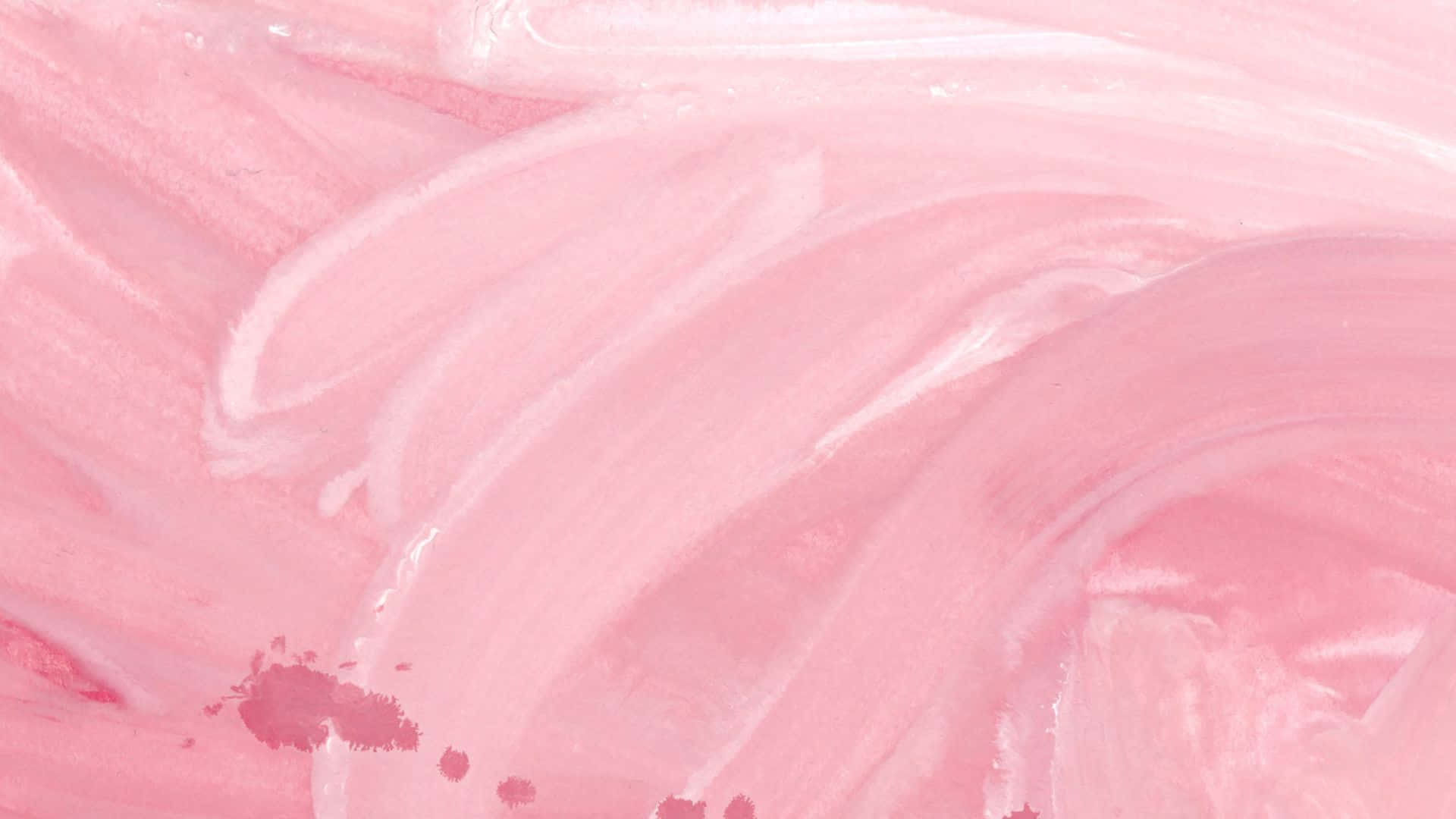 Pink Texture 桌布 壁紙 — 柔和的粉紅色和白色筆觸在夢幻般的抽象水彩紋理中旋轉，帶有微妙的深粉紅色飛濺。