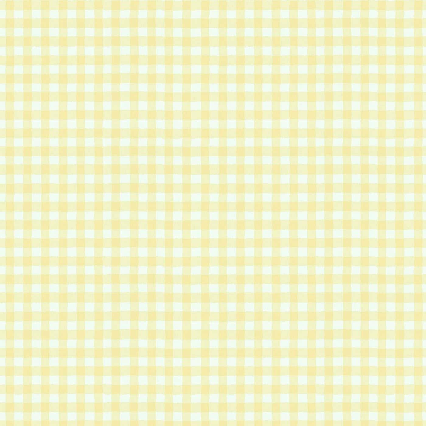 Yellow Pattern 桌布 壁紙 — 柔和的黃白格仔圖案，帶有細微紋理和均勻光線。