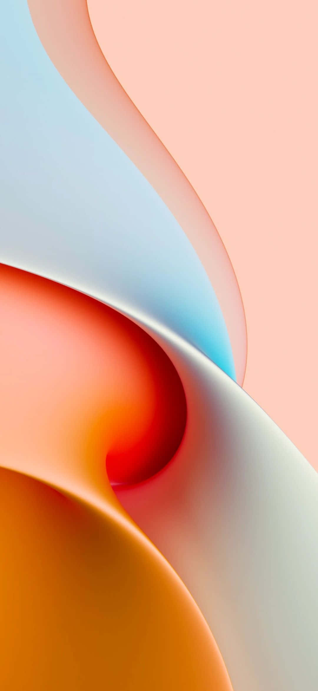 Xiaomi 桌布 壁紙 — 柔和粉彩色的流暢抽象形狀營造出平靜的現代數位藝術構圖。