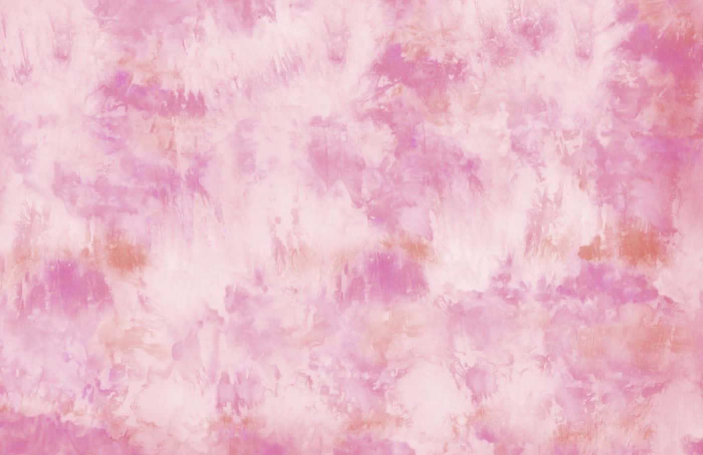 Pastel Tie Dye 桌布 壁紙 — 柔和粉紅與淡紫的水彩洗滌融合成夢幻的抽象紋理，帶有細微的蜜桃底色。