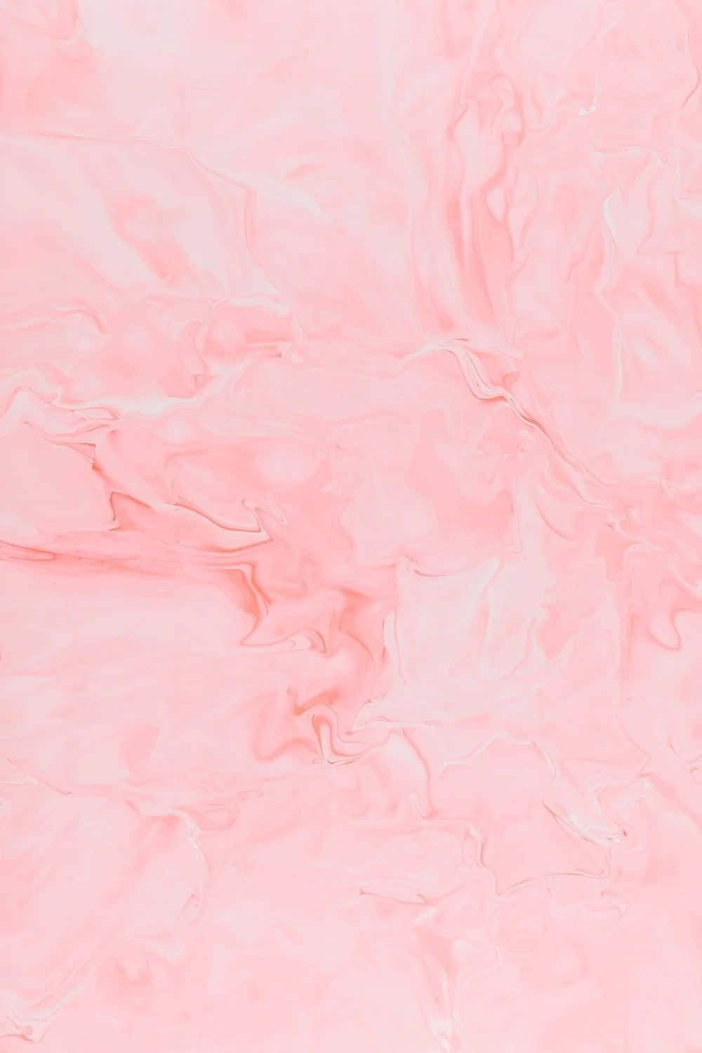 Pink Phone 桌布 壁紙 — 柔和粉紅與白色油漆在流動的抽象圖案中旋轉，帶有溫和的漸變與有機紋理。