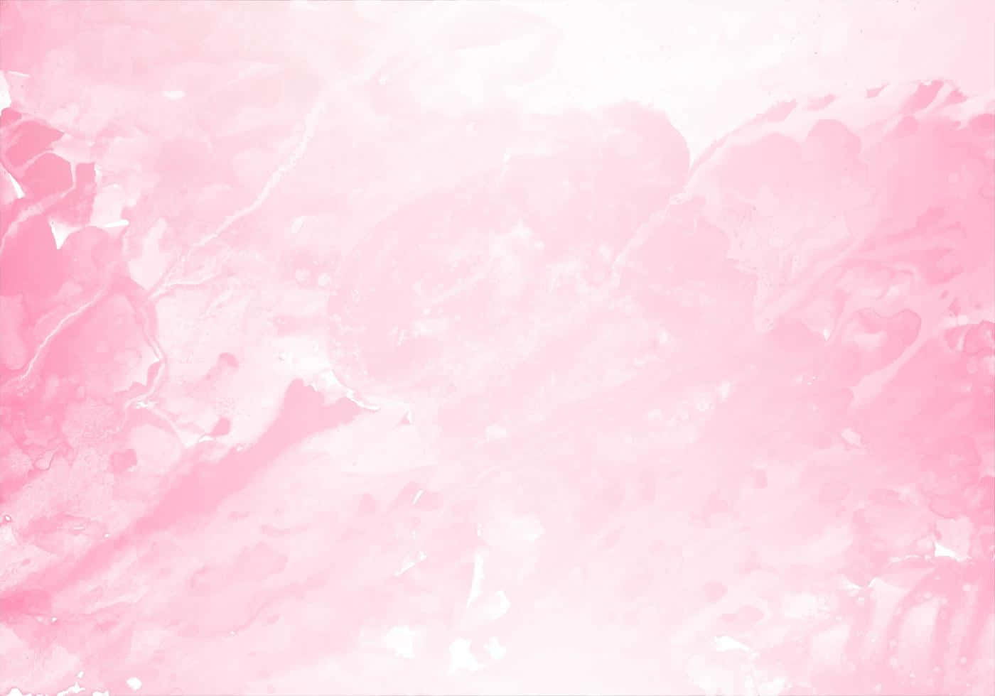 Pink Watercolor 桌布 壁紙 — 柔和粉紅與白色的水彩漩渦，以溫柔的漸變和流暢的紋理營造出夢幻般的抽象背景。