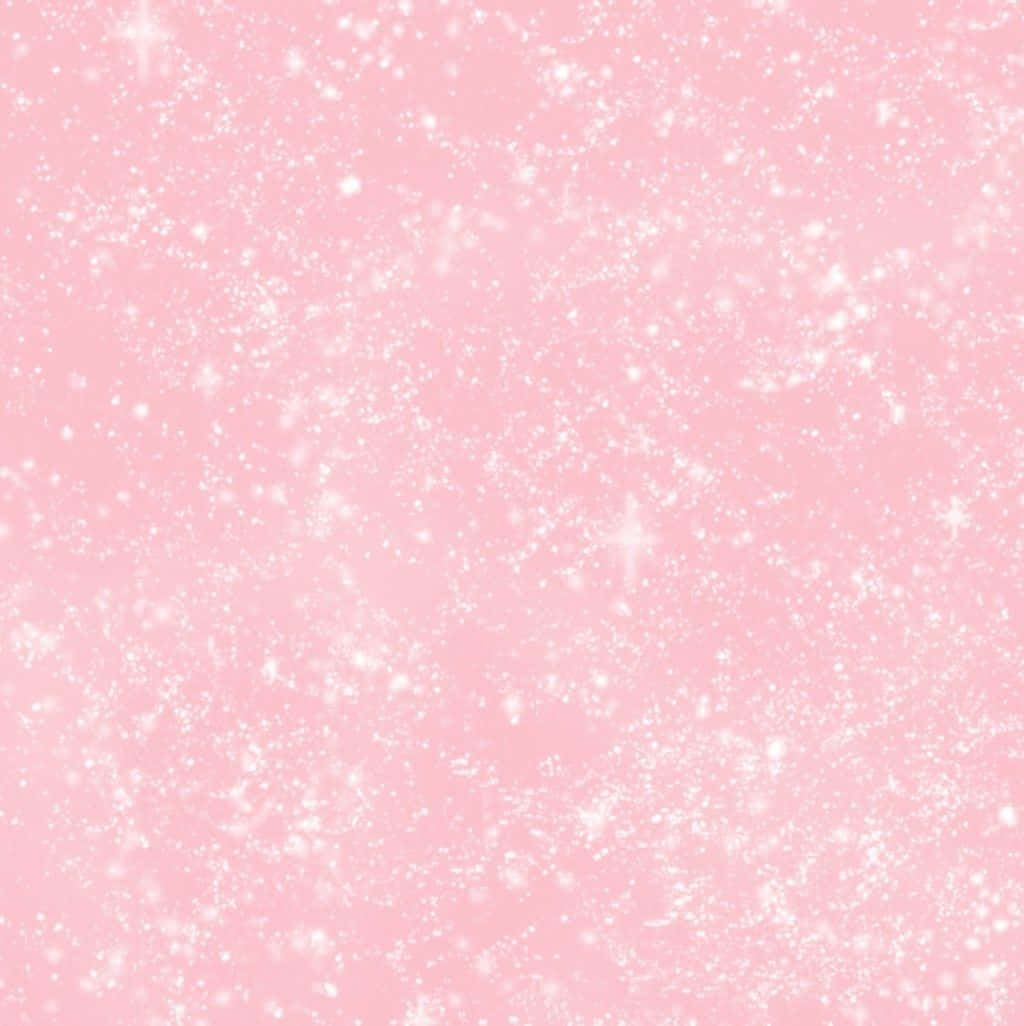 Pink Girly 桌布 壁紙 — 柔和粉紅色背景，飾以閃閃發光的白色閃粉和星形閃爍效果，營造夢幻魔法效果。