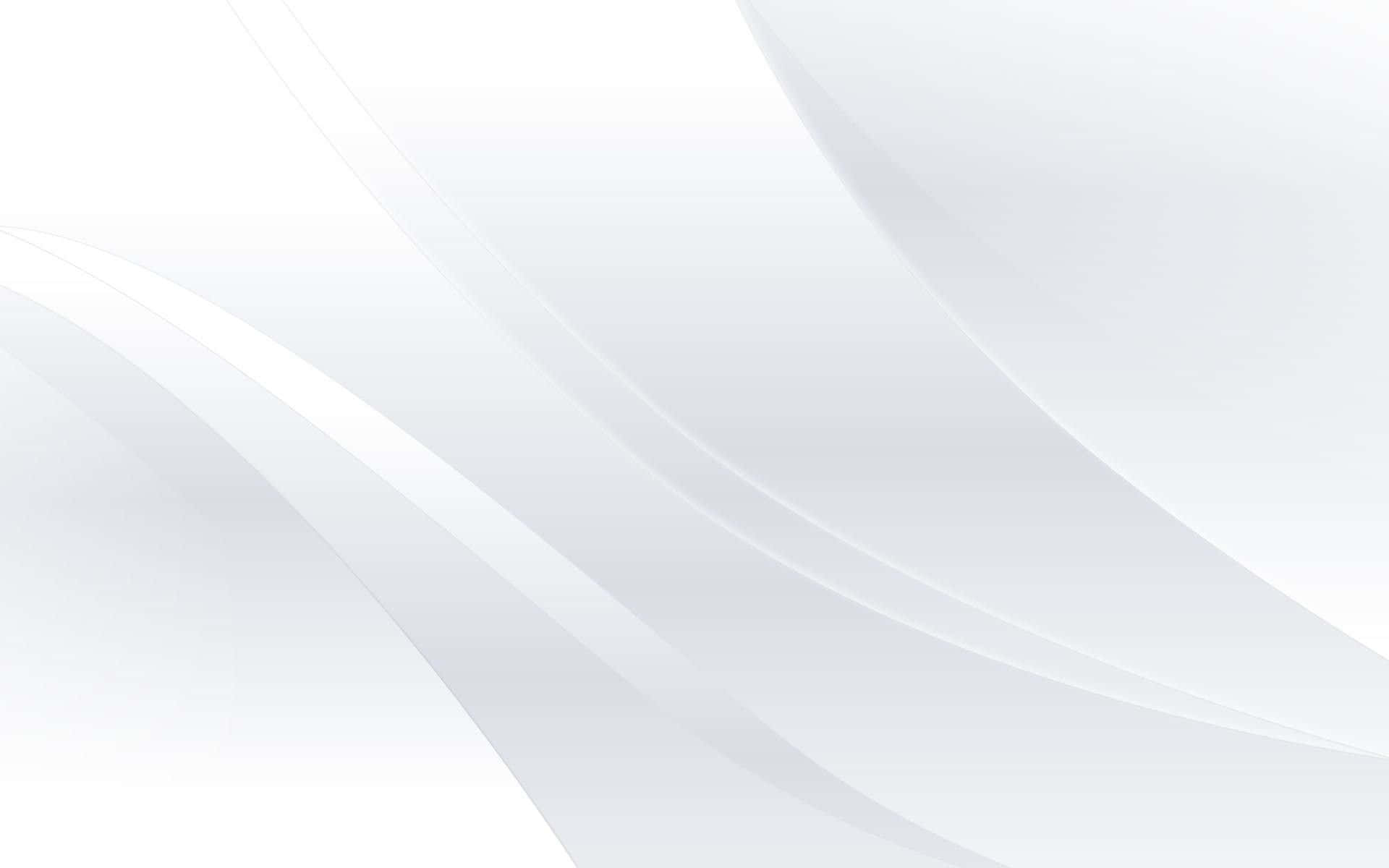 Cool White 桌布 壁紙 — 柔軟流動的白色曲線，配合柔和漸變，營造出寧靜簡約的抽象背景。