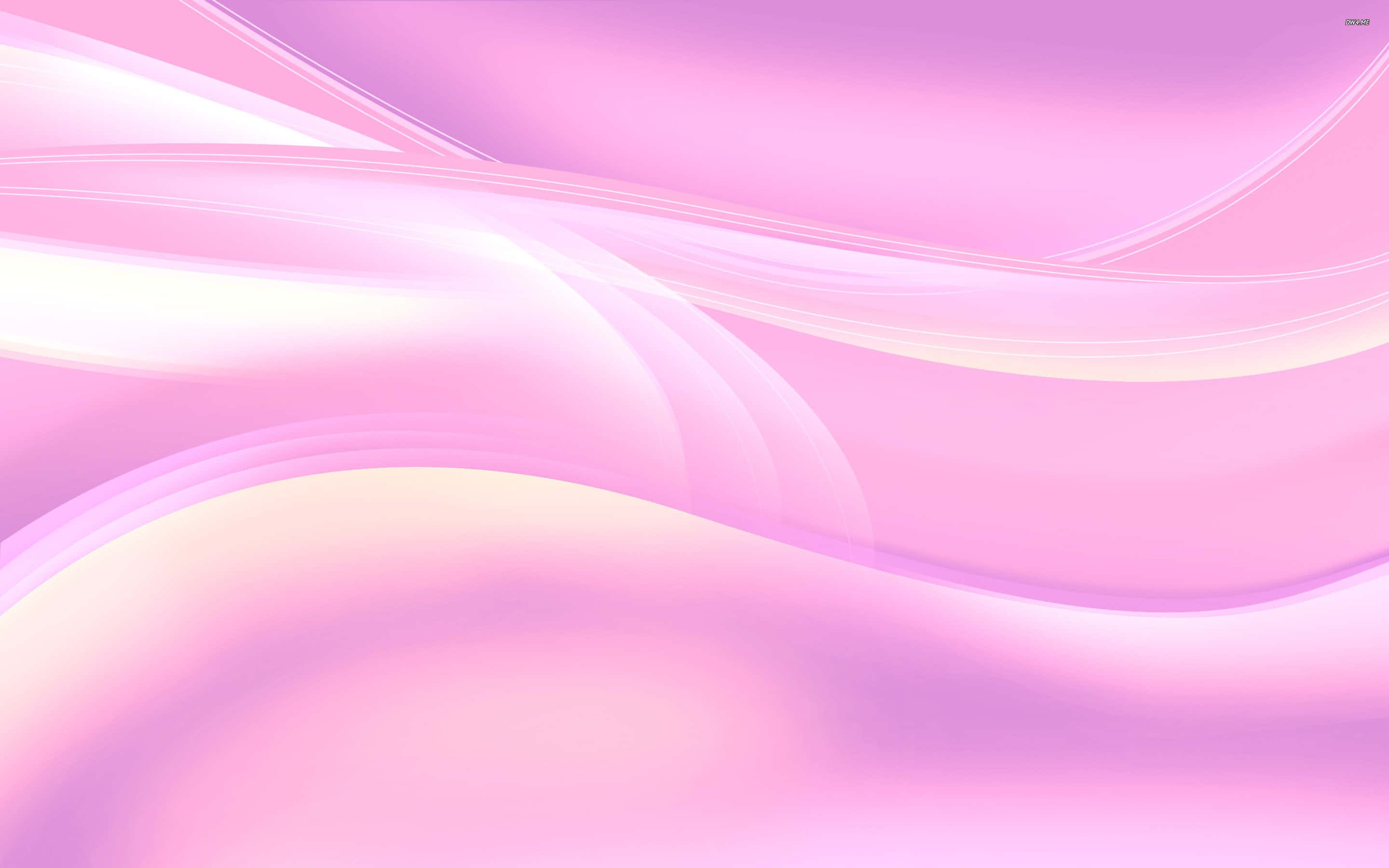 Pink Abstract 桌布 壁紙 — 柔軟流動的粉紅色和白色抽象波浪，營造出寧靜夢幻的數碼背景。