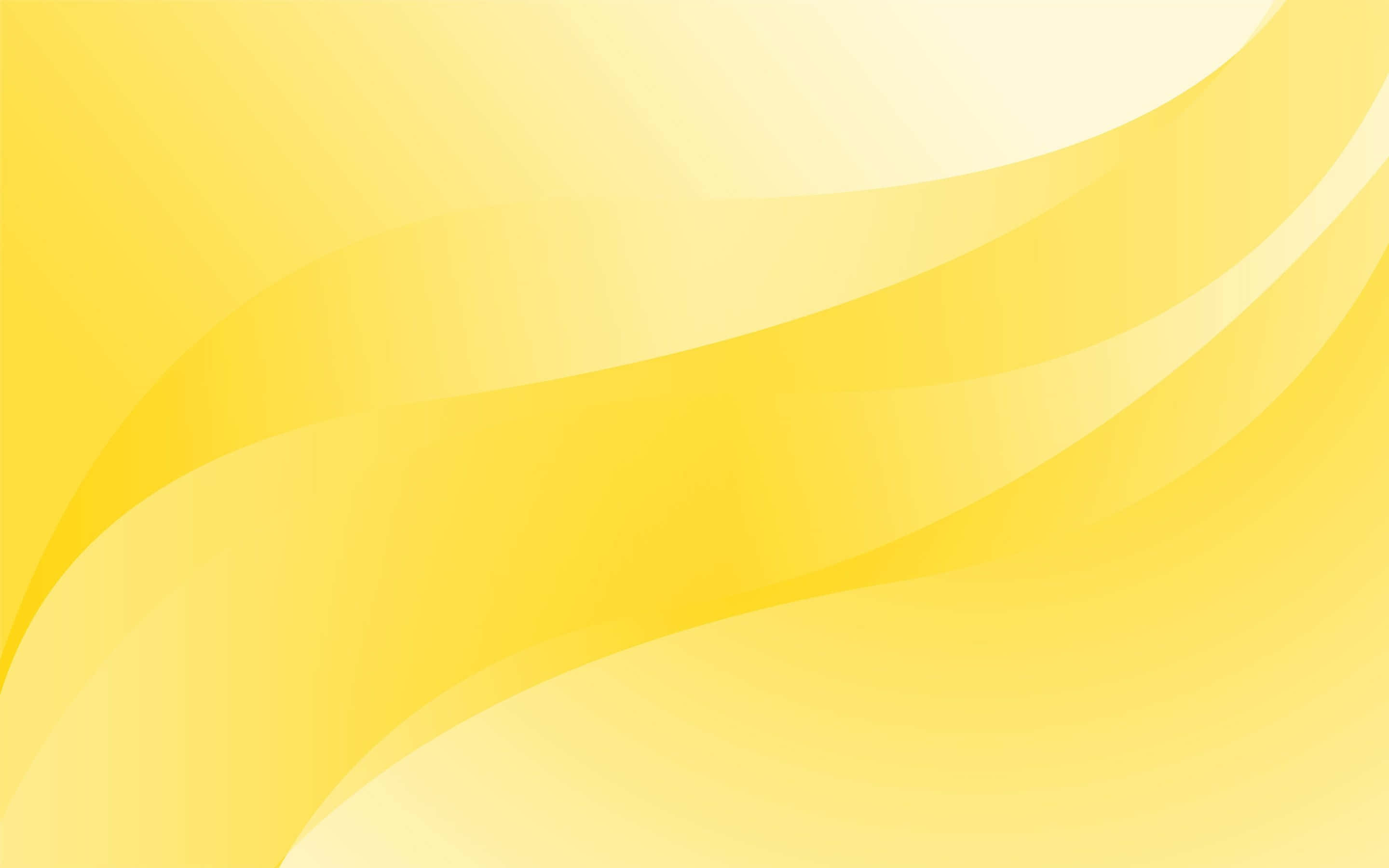 Yellow Abstract 桌布 壁紙 — 柔軟流動的黃色波浪，以溫和的曲線和細微的光線變化，營造出平滑的漸變背景。