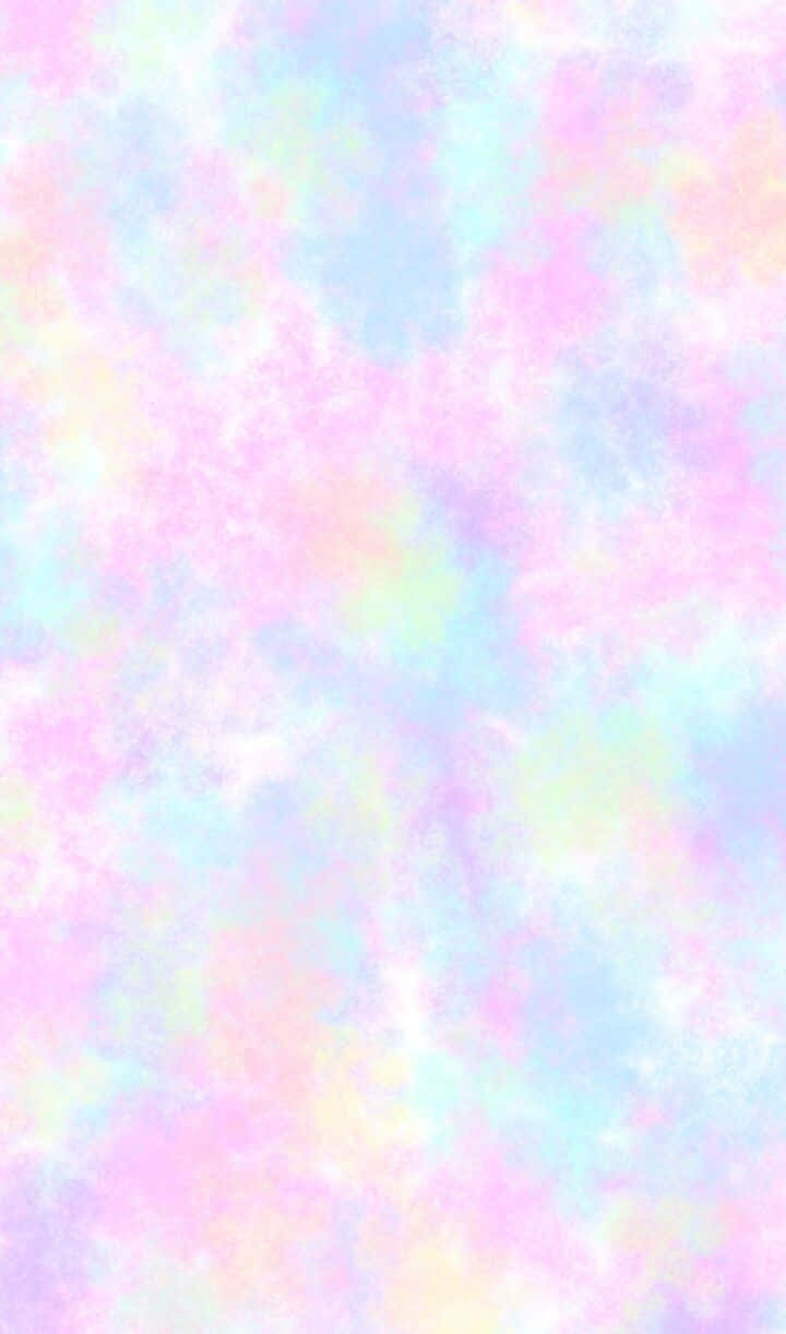 粉彩色雲朵圖案，帶有柔和嘅粉紅、藍色同黃色色調。