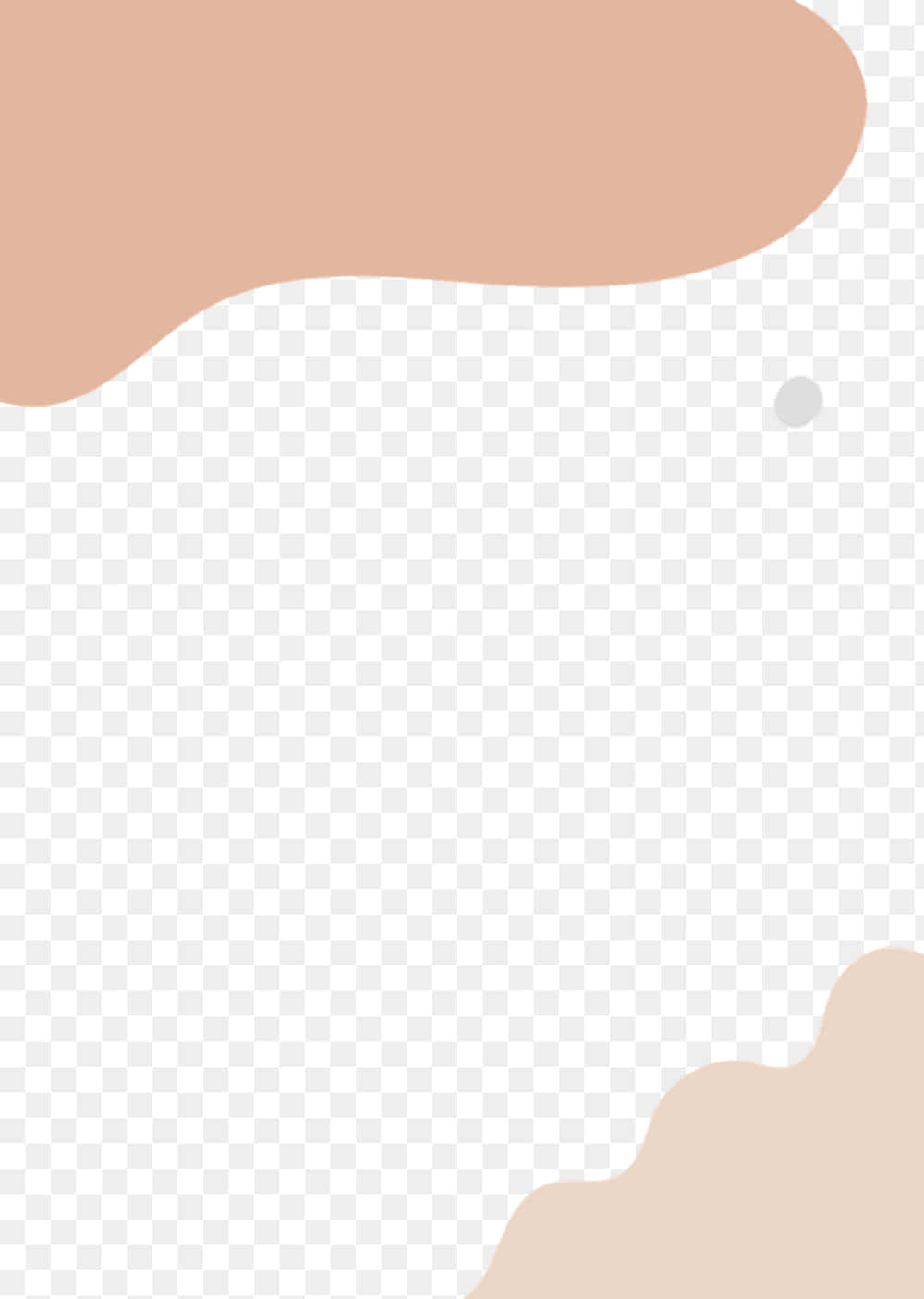 A Bright Earth Tone Background 壁紙 — 柔軟的桃色抽象形狀漂浮在帶有小灰點的透明方格背景上。