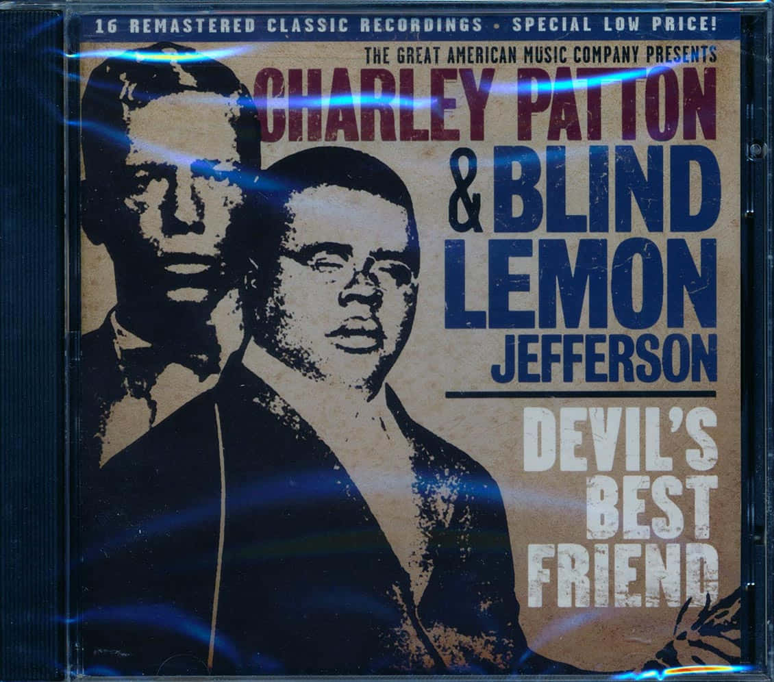 Charley Patton 和 Blind Lemon Jefferson 的《Devil's Best Friend》專輯封面，帶有風格化肖像和大膽文字。