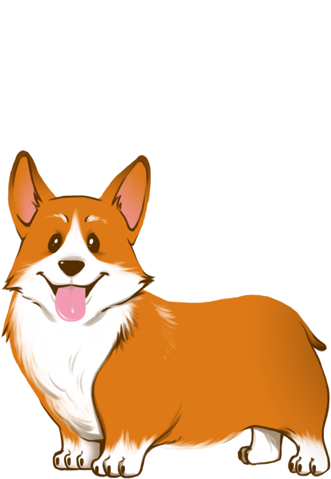 柯基犬趣味語錄 壁紙 — 一隻橙色和白色毛髮的開心卡通哥基，自豪地站在粗體白色文字下方，文字宣稱比起人類更喜歡哥基。