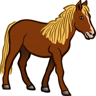 栗色馬匹插圖 壁紙