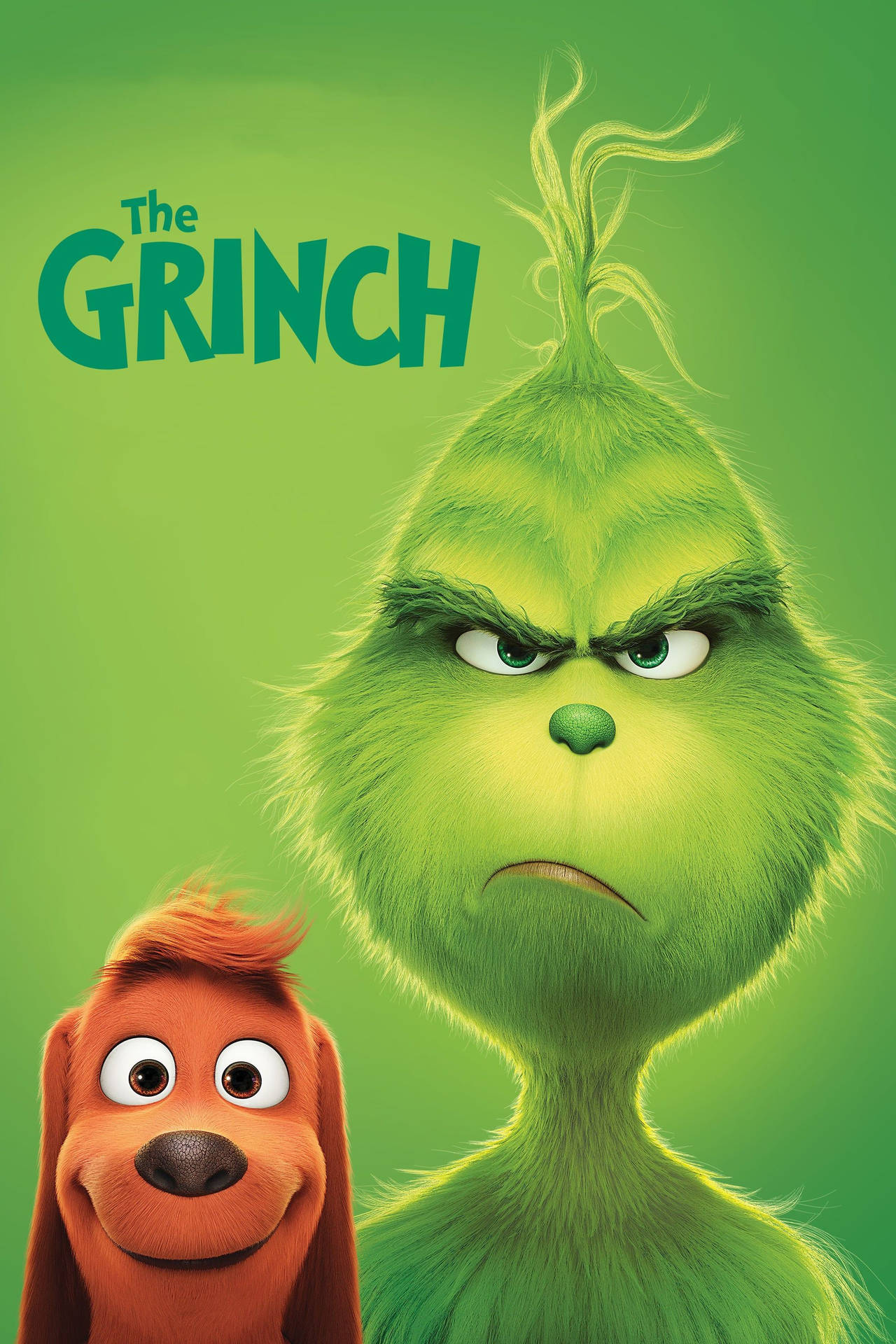 Grinch 和他的狗，帶著憤怒和快樂的表情。