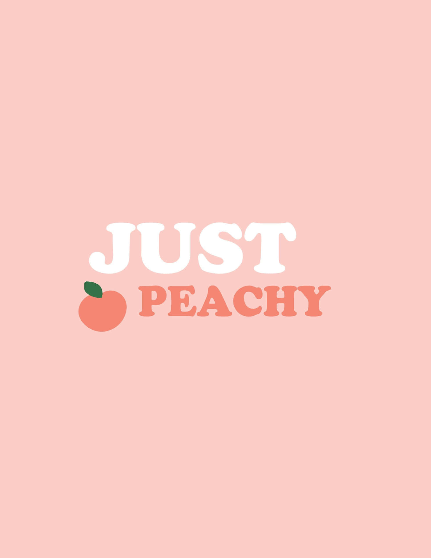 桃色背景，上面有「JUST PEACHY」字樣和一個小桃子圖標。