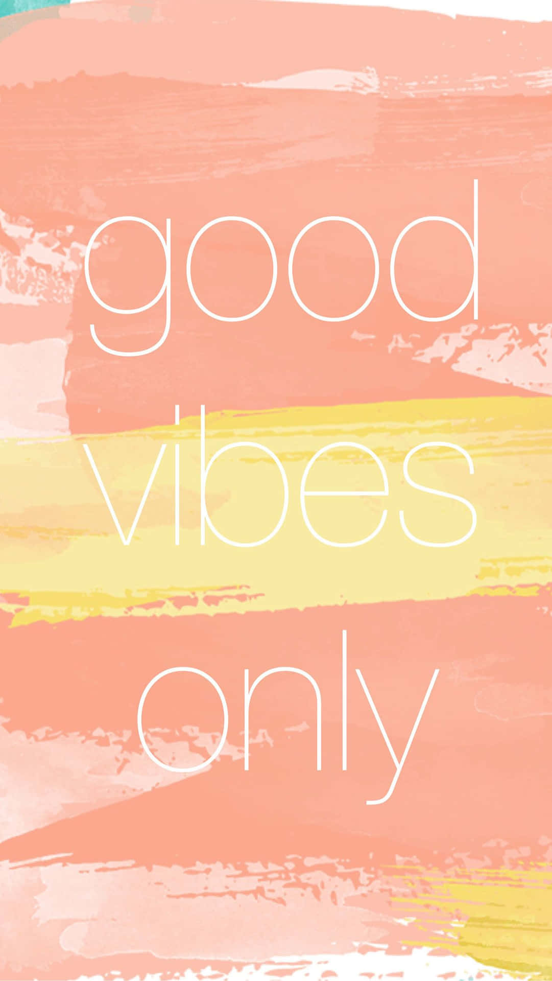彩色抽象背景上的 good vibes only 文字