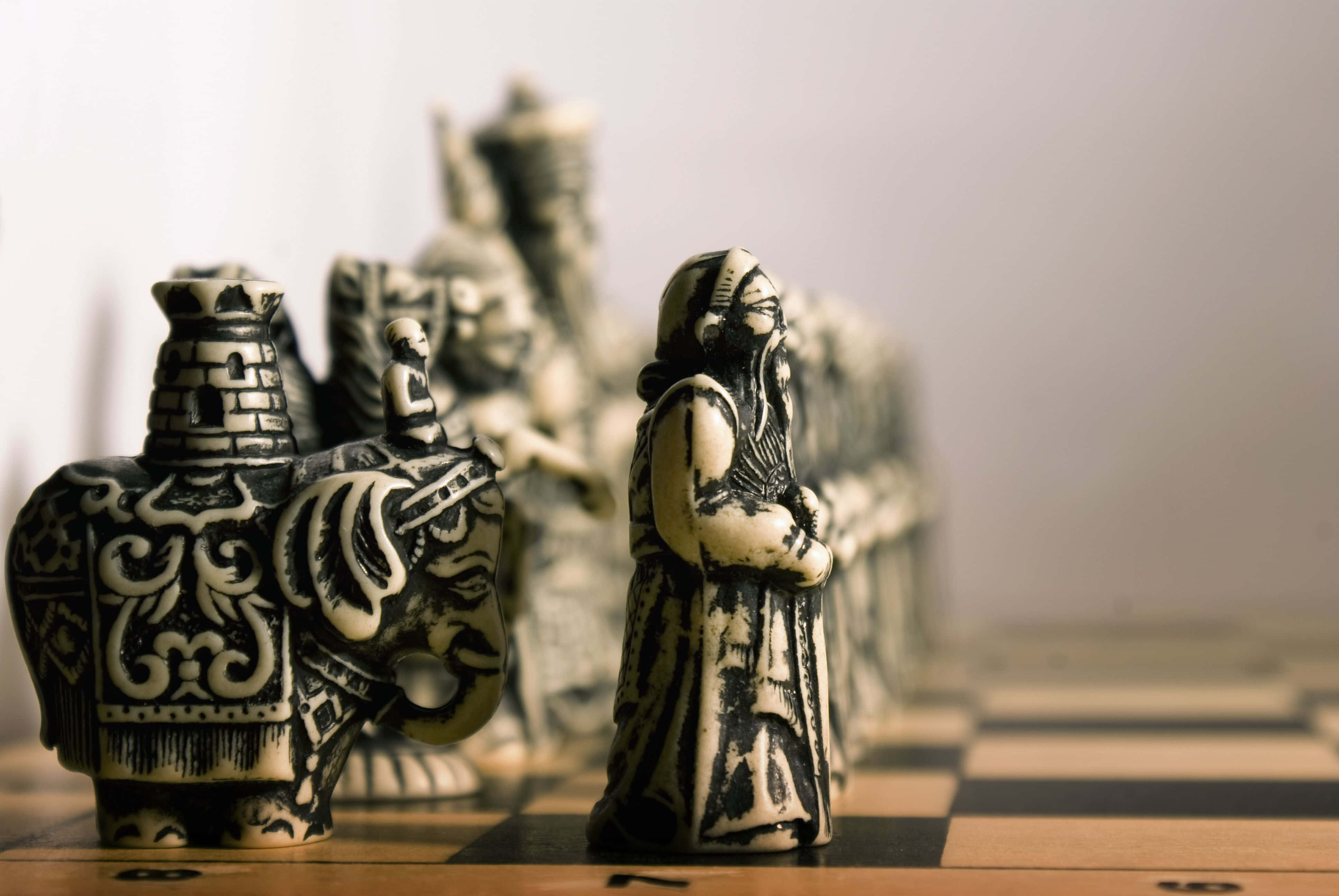棋盤上的棋子 壁紙