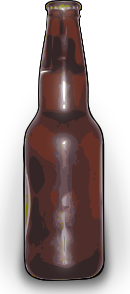 棕色啤酒瓶單獨展示 壁紙