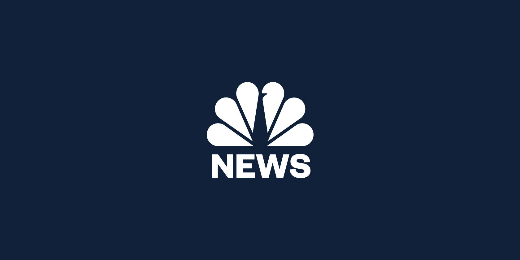 深藍色背景上的白色NBC News標誌