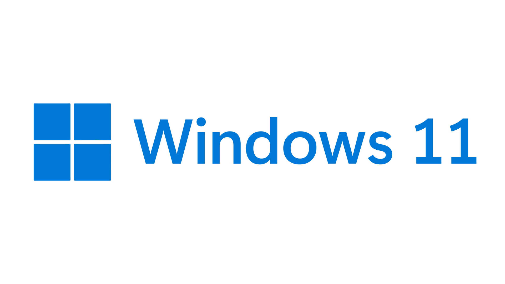 白色背景上的藍色Windows 11操作系統標誌。