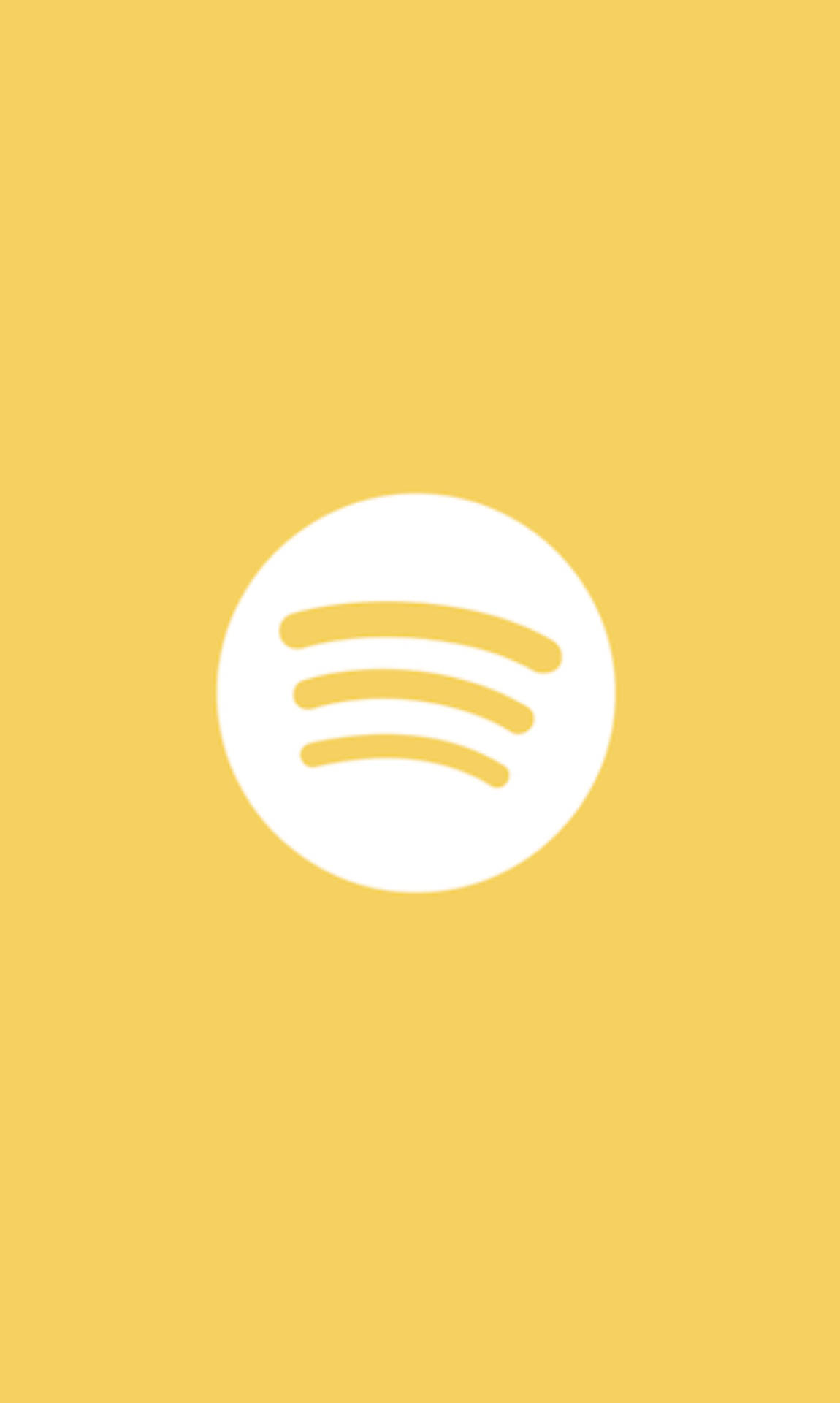 純黃色背景上的Spotify標誌
