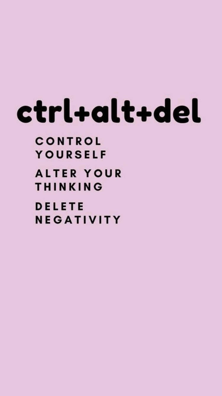 unleash the savage - Ctrl + Alt + Del 壁紙 — 極簡粉色背景，粗體黑色文字寫著 ctrl+alt+del 及下方的勵志短語。
