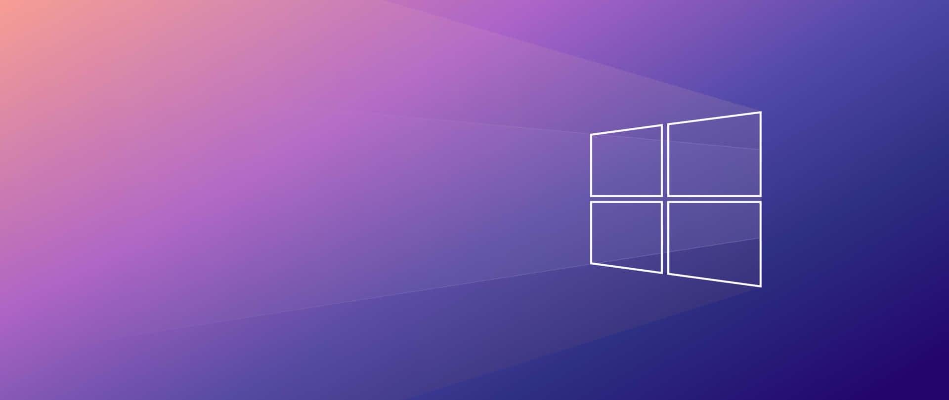 漸變背景上的白色輪廓Windows標誌