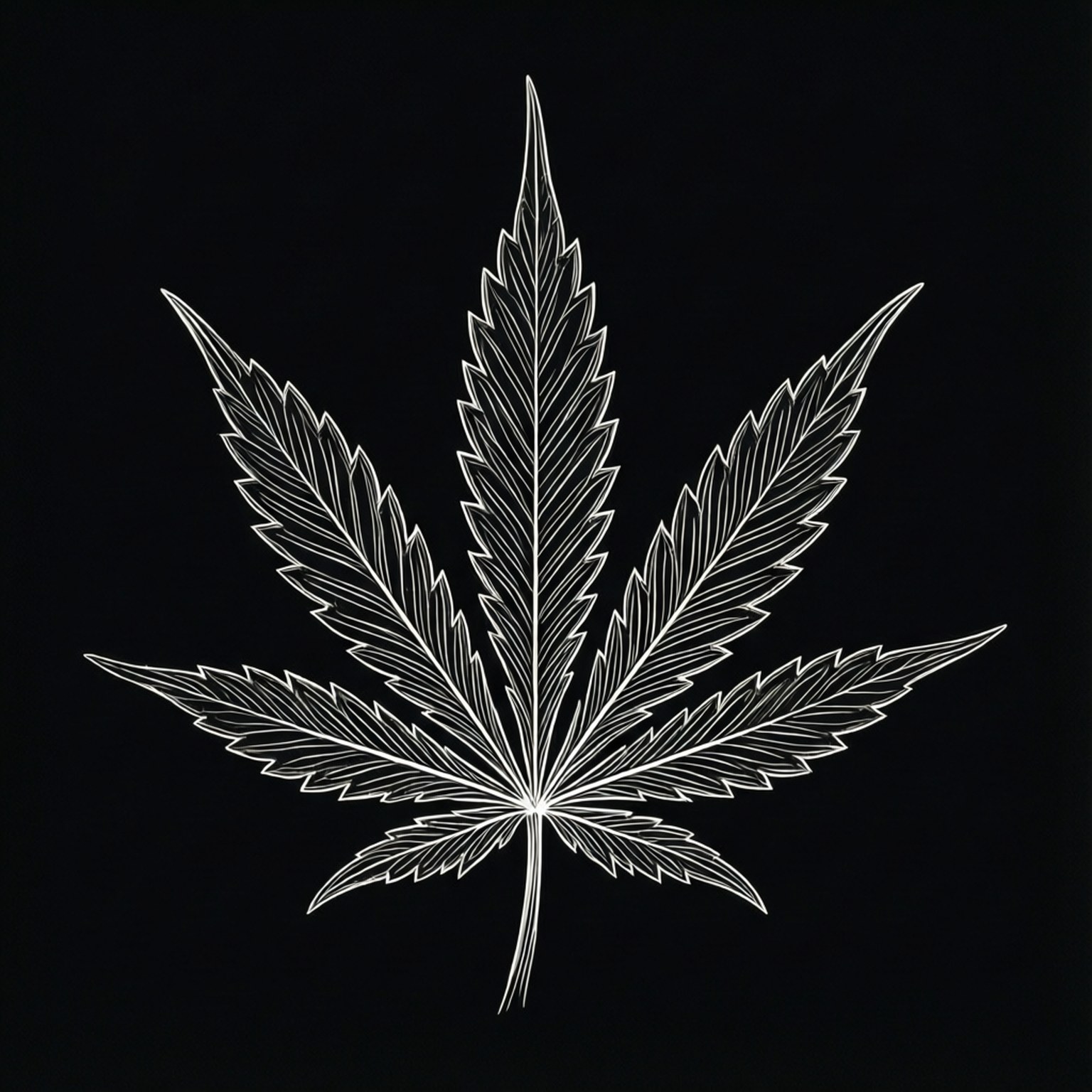 極簡線條葉片 壁紙
