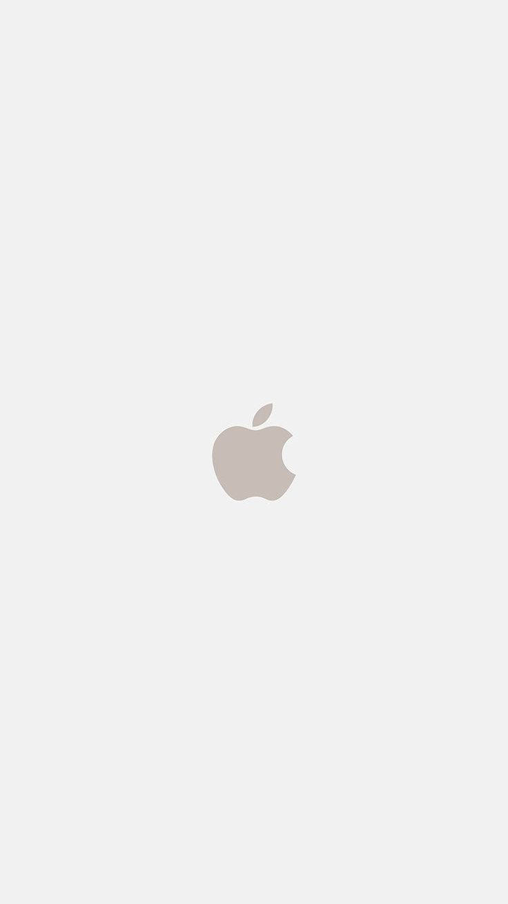 灰色Apple標誌居中於淺灰色背景上。