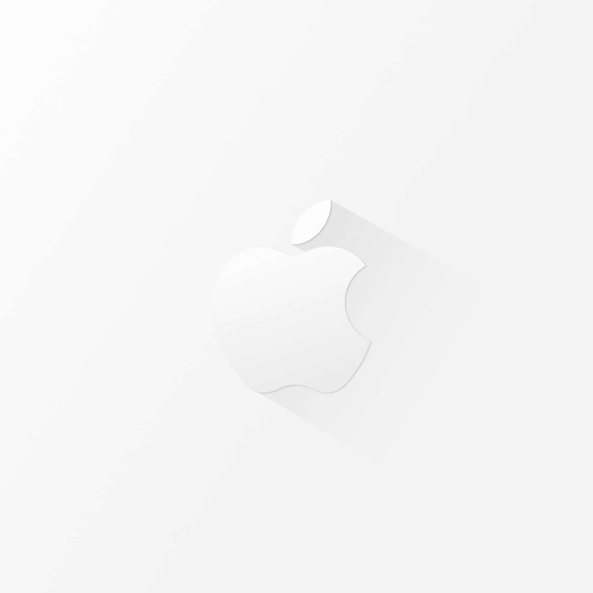 Apple標誌在淺色背景上帶柔和陰影