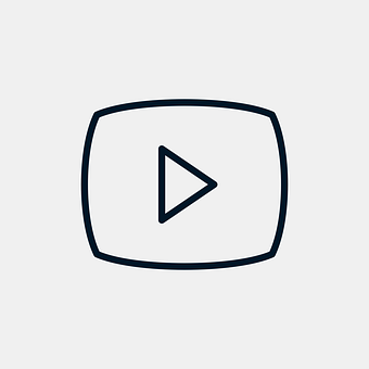 極簡風格 YouTube 播放按鈕圖案