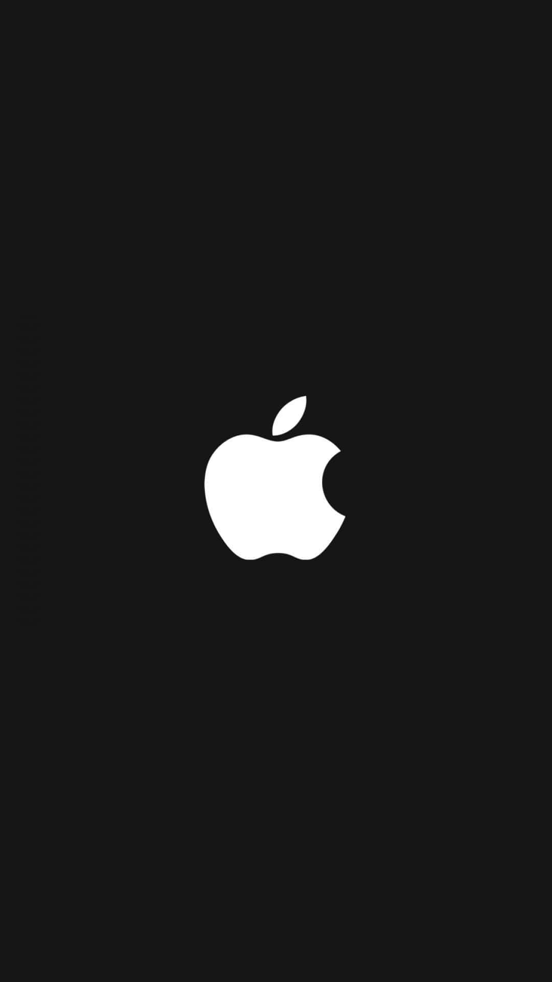 黑色背景上的白色Apple標誌