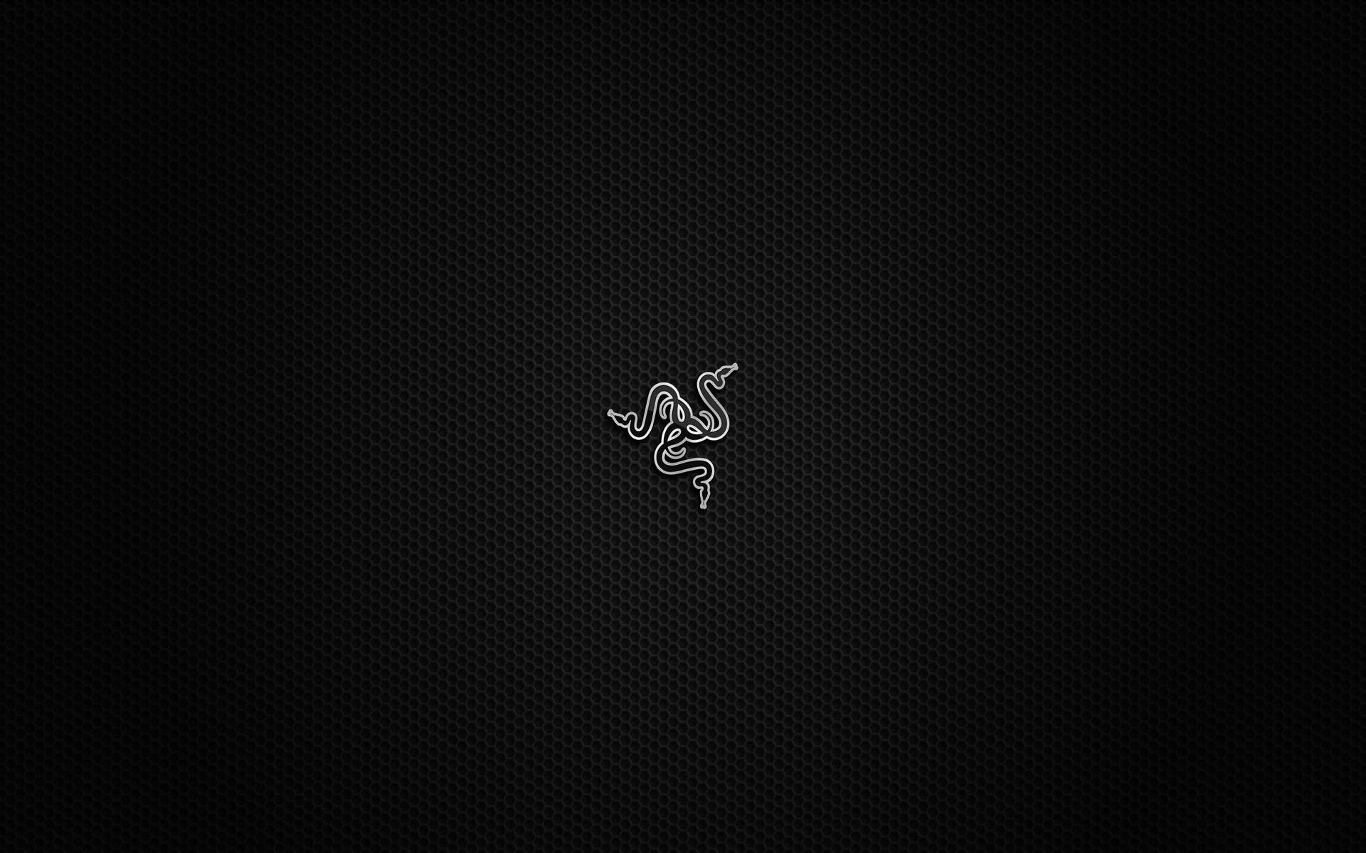 Razer標誌在黑色六邊形紋理壁紙上